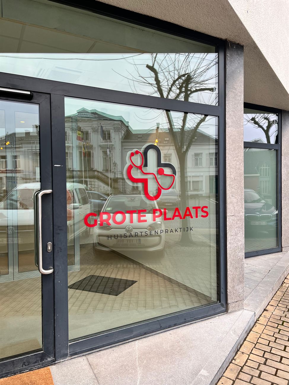 De praktijk aan de Grote Plaats 12A in Lebbeke